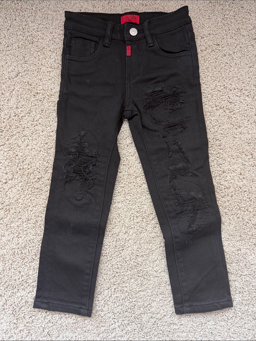 Haus of JR Black Distressed Skinny Jeans